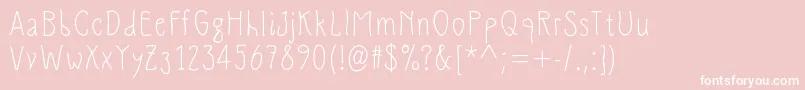 SlimamifMedium Font – White Fonts on Pink Background