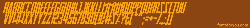 fuente Slimbots Italic – Fuentes Naranjas Sobre Fondo Marrón