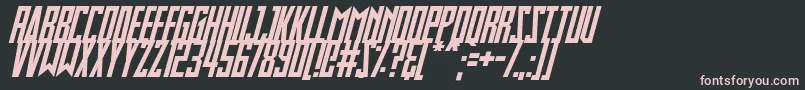 フォントSlimbots Italic – 黒い背景にピンクのフォント