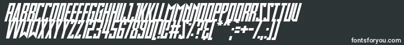 フォントSlimbots Italic – 白い文字