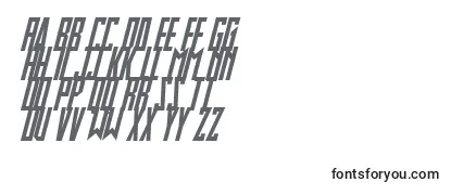 Überblick über die Schriftart Slimbots Italic