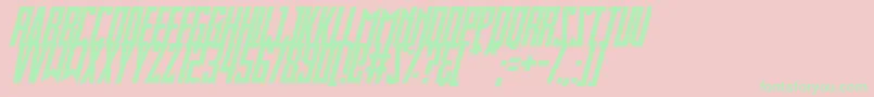 Slimbots Italic Font – Green Fonts on Pink Background