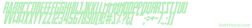 フォントSlimbots Italic – 緑のフォント