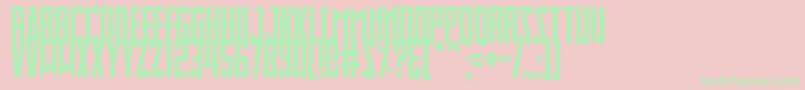 Slimbots Font – Green Fonts on Pink Background