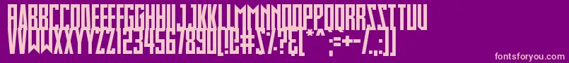 Slimbots Font – Pink Fonts on Purple Background
