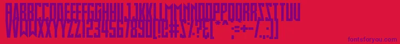 Slimbots Font – Purple Fonts on Red Background