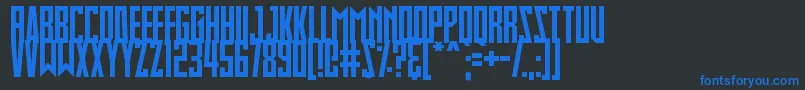 Slimbots Font – Blue Fonts on Black Background