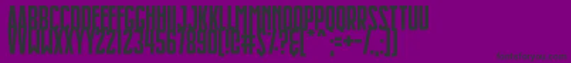 Slimlines Font – Black Fonts on Purple Background