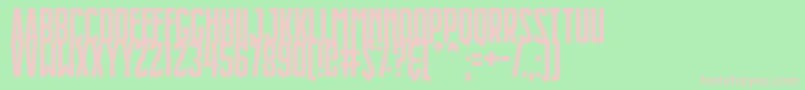 Slimlines Font – Pink Fonts on Green Background