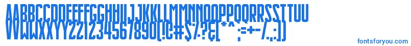 Slimlines Font – Blue Fonts on White Background