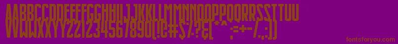 Slimlines Font – Brown Fonts on Purple Background