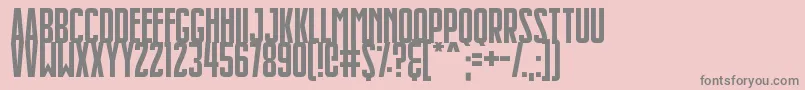Slimlines-Schriftart – Graue Schriften auf rosa Hintergrund