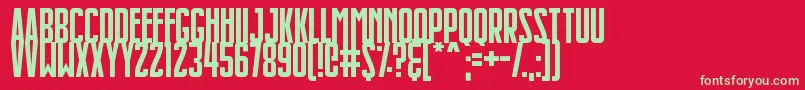 More about Slimlines Font Slimlines Font – Green Fonts on Red Background