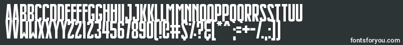 Slimlines Font – White Fonts on Black Background
