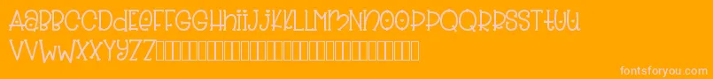 Slinky Bear PERSONAL USE Font – Pink Fonts on Orange Background