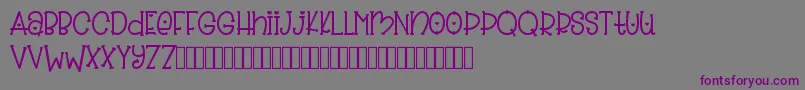 Slinky Bear PERSONAL USE Font – Purple Fonts on Gray Background