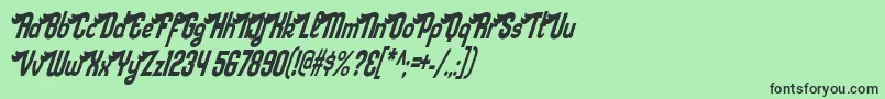 sloe gin rickey Font – Black Fonts on Green Background