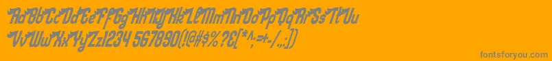 sloe gin rickey-Schriftart – Graue Schriften auf orangefarbenem Hintergrund