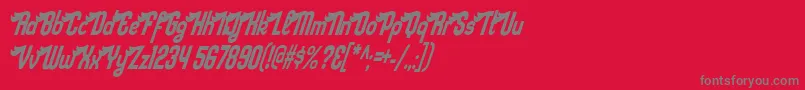 sloe gin rickey-Schriftart – Graue Schriften auf rotem Hintergrund