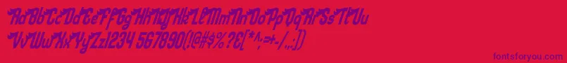 sloe gin rickey Font – Purple Fonts on Red Background