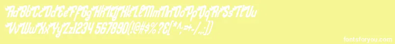 sloe gin rickey Font – White Fonts on Yellow Background