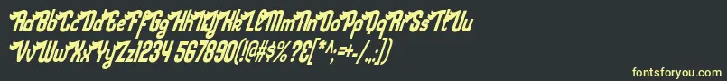 sloe gin rickey Font – Yellow Fonts on Black Background