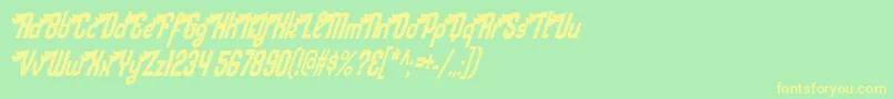 sloe gin rickey Font – Yellow Fonts on Green Background