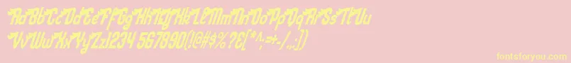 sloe gin rickey Font – Yellow Fonts on Pink Background