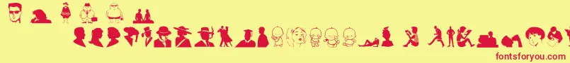 Peopleo Font – Red Fonts on Yellow Background