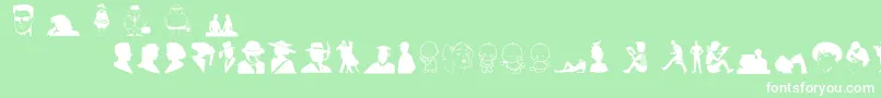 Peopleo Font – White Fonts on Green Background
