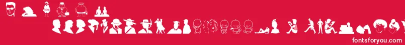 fuente Peopleo – Fuentes Blancas Sobre Fondo Rojo