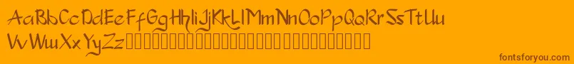 Slondok Font – Brown Fonts on Orange Background