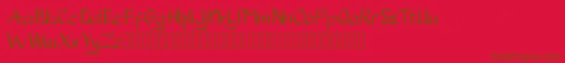 Slondok Font – Brown Fonts on Red Background