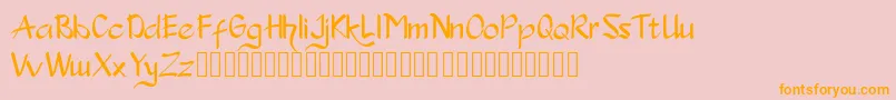 Slondok Font – Orange Fonts on Pink Background