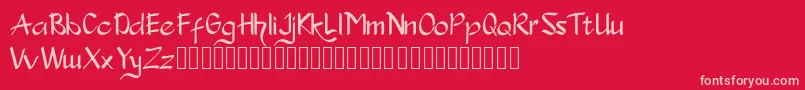 Slondok Font – Pink Fonts on Red Background