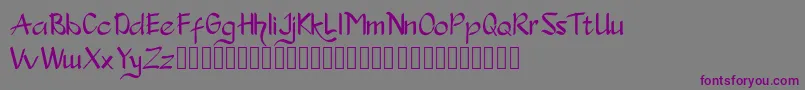 Шрифт Slondok – фиолетовые шрифты на сером фоне
