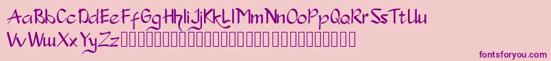 Slondok Font – Purple Fonts on Pink Background