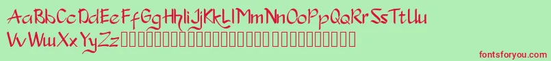 Slondok Font – Red Fonts on Green Background
