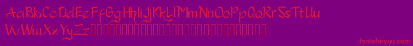 Slondok Font – Red Fonts on Purple Background