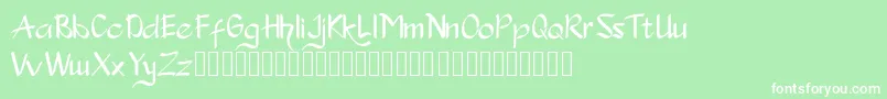 Slondok Font – White Fonts on Green Background