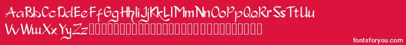 Slondok Font – White Fonts on Red Background