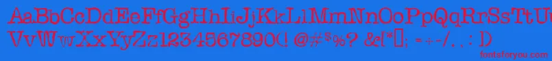 SLOPI    Font – Red Fonts on Blue Background