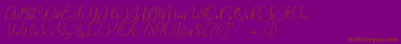 Slovenia Demo Font – Brown Fonts on Purple Background