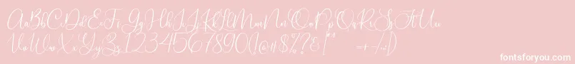 Slovenia Demo Font – White Fonts on Pink Background