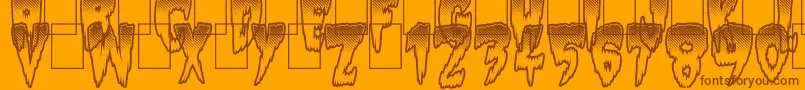 Slow Death Font – Brown Fonts on Orange Background