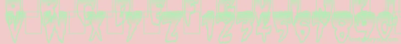 Slow Death Font – Green Fonts on Pink Background