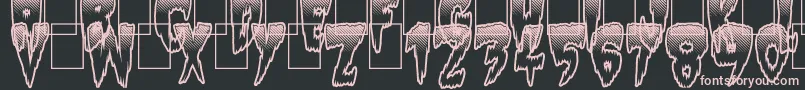 Slow Death Font – Pink Fonts on Black Background