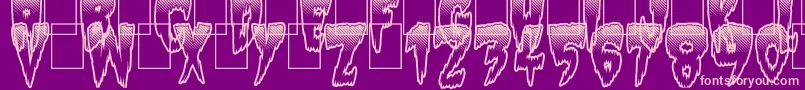 Slow Death Font – Pink Fonts on Purple Background