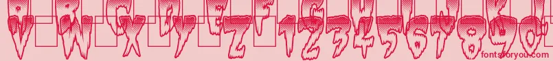 Slow Death Font – Red Fonts on Pink Background