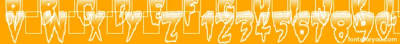 Slow Death Font – White Fonts on Orange Background